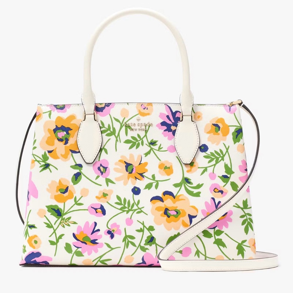Floral White Handbag